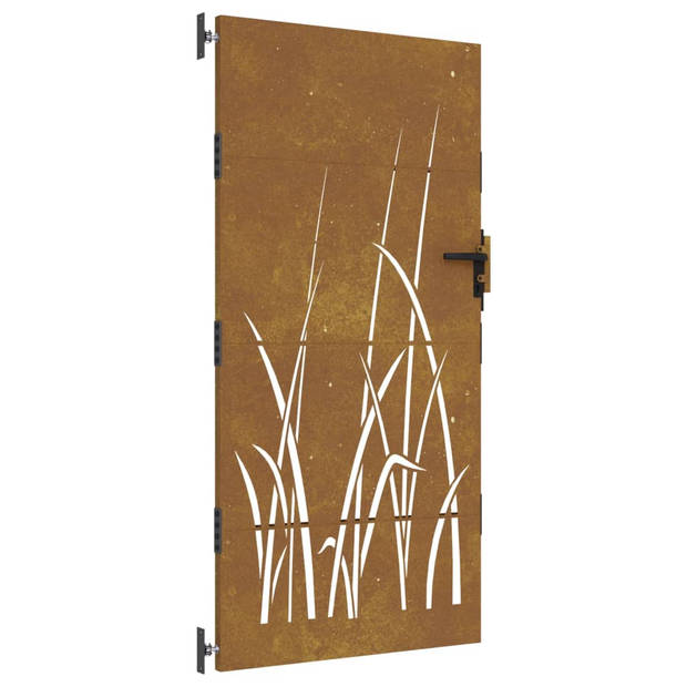 The Living Store Metalen Poorten - 85 x 3 x 200 cm - Roestig - Cortenstaal