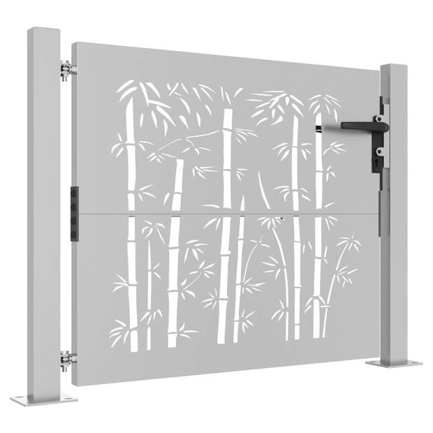 vidaXL Poort 105x105 cm bamboe-ontwerp cortenstaal