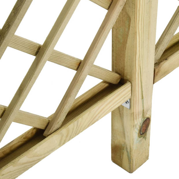 The Living Store Schutting Met Trellis en Pergola - 300 x 50 x 200 cm - Grenenhout