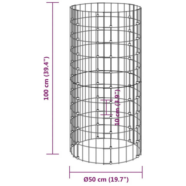 The Living Store Compostbak - 50x100 cm - Gegalvaniseerd Staal - Weerbestendig - Mesh Ontwerp