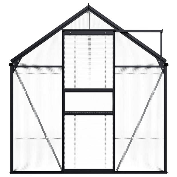 The Living Store Kweekkas - 190 x 430 x 125/195 cm - Aluminium - Polycarbonaat - 8.17 m²