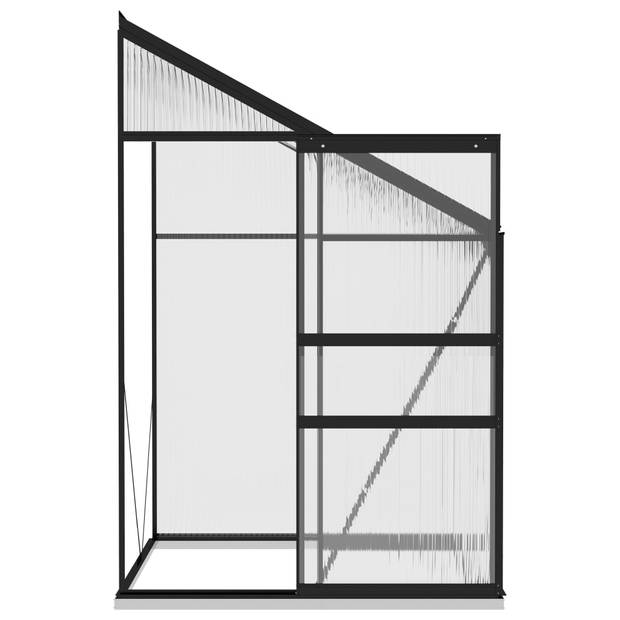 The Living Store Kweekkas - 128x128x131/199 cm - transparant PC-plaat - aluminium constructie