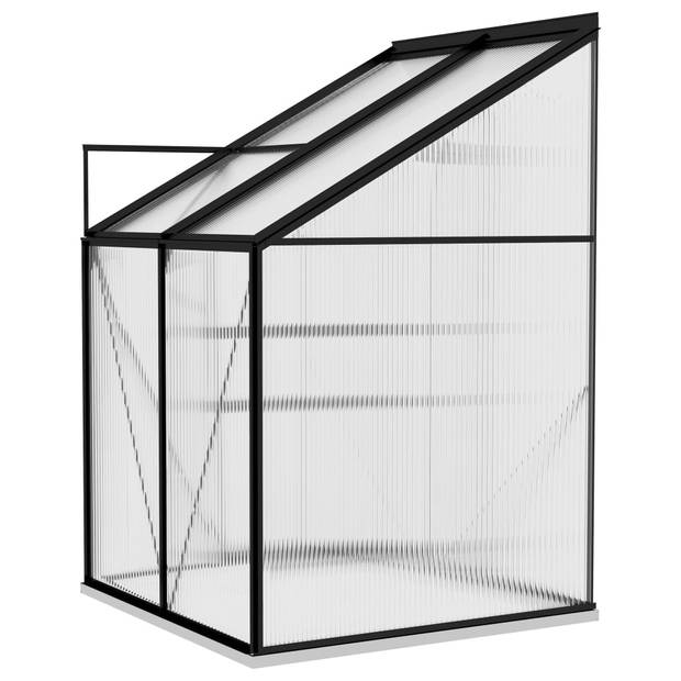 The Living Store Kweekkas - 128x128x131/199 cm - transparant PC-plaat - aluminium constructie