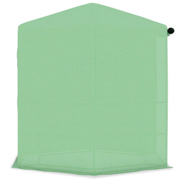 The Living Store Tuinkas - Groen - 227 x 223 cm - 170g/m² PE-mesh - Gepoedercoat Staal