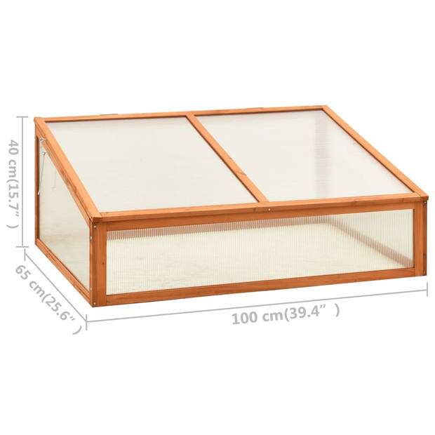 The Living Store Tuinkas - Hout - 100x65x40 cm - PC-plaat - Open bodem