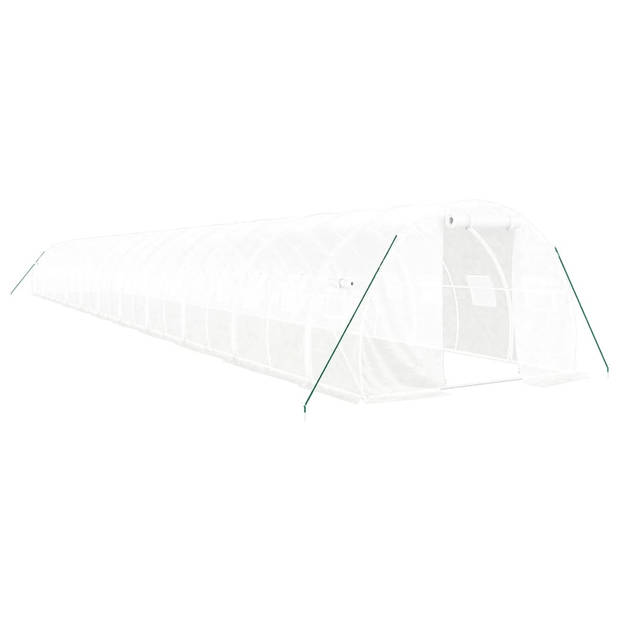 The Living Store Tuinkas met stalen frame 66 m² 22x3x2 m wit - Kas