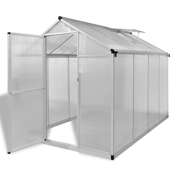 The Living Store Tuinkas - Aluminium - 4.6 m² - Dubbelwandige polycarbonaat panelen - UV-bestendig - Warmte-isolerend