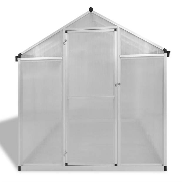 The Living Store Tuinkas - Aluminium - 4.6 m² - Dubbelwandige polycarbonaat panelen - UV-bestendig - Warmte-isolerend