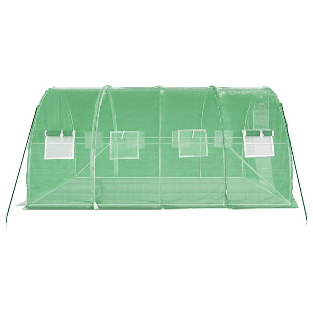 The Living Store Broeikas - PE en gegalvaniseerd staal - 4 x 3 x 2 m - Groen