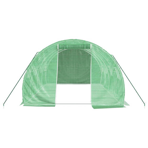 The Living Store Broeikas - PE en gegalvaniseerd staal - 4 x 3 x 2 m - Groen