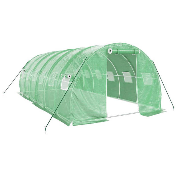 The Living Store tuinkas - 6x3x2m - polyethyleen en gegalvaniseerd staal - groen