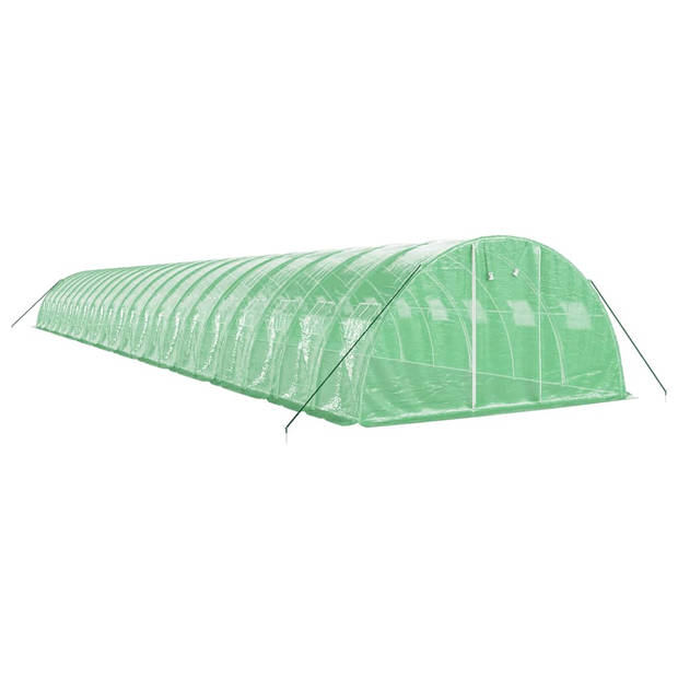 The Living Store Broeikas 22x4x2 m - Groen - PE - gegalvaniseerd staal