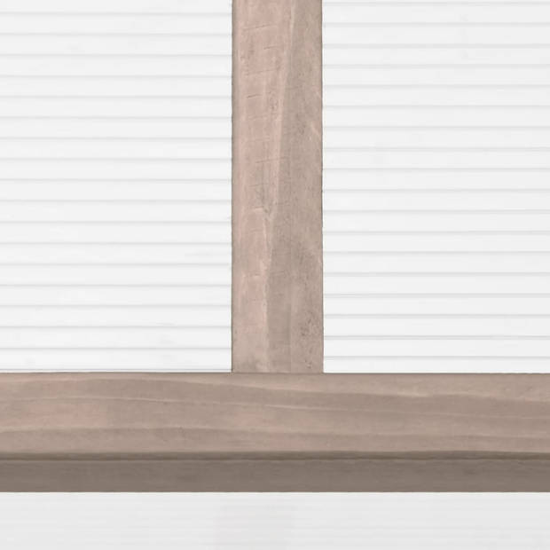 The Living Store Broeikas Hout - 110 x 58.5 x 39 cm - Massief vurenhout - Grijs