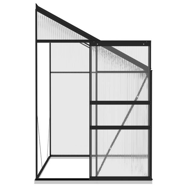 The Living Store Kweekkas - 128x188x131/199 cm - aluminium/PC-plaat