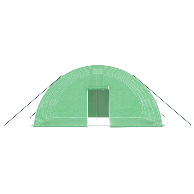 The Living Store Serre Broeikas - 6 x 4 x 2.85 m - PE groen - Stalen frame