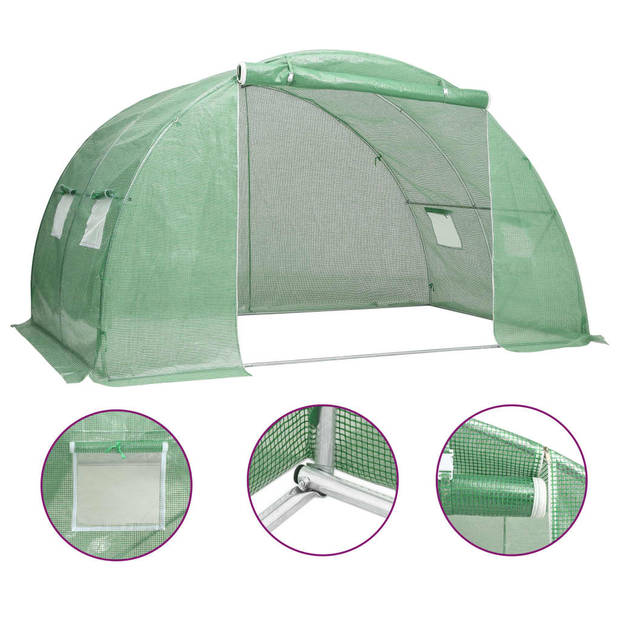 The Living Store Broeikas - Groene 2x4x2m - PE-mesh stof 140g/m²