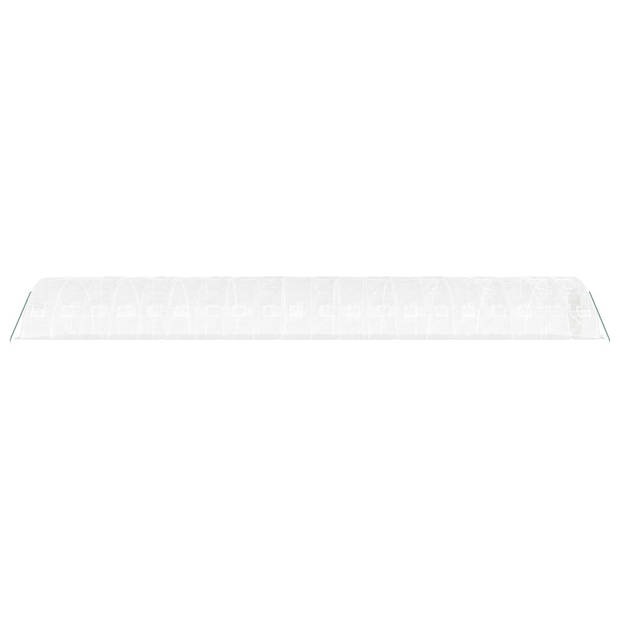 The Living Store Broeikas - PE en gegalvaniseerd staal - 20 x 5 x 2.3m - Wit