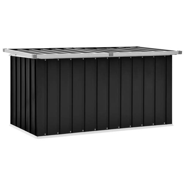 The Living Store Tuinbox - Staal - Antraciet - 129x67x65 cm - Ruim en Stijlvol - Voor Binnen en Buiten - Montage
