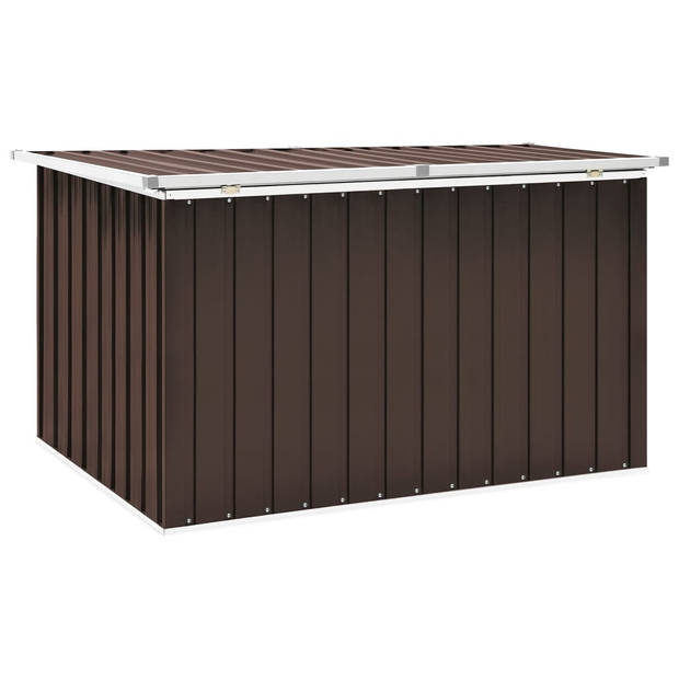 The Living Store Opbergbox Tuin - 149 x 99 x 93 cm - Gegalvaniseerd staal bruin