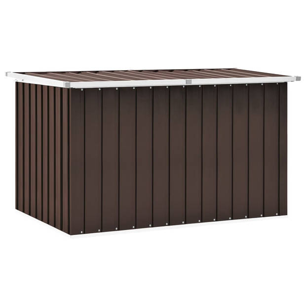 The Living Store Opbergbox Tuin - 149 x 99 x 93 cm - Gegalvaniseerd staal bruin