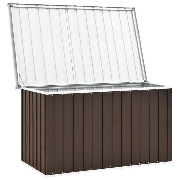 The Living Store Opbergbox Tuin - 149 x 99 x 93 cm - Gegalvaniseerd staal bruin