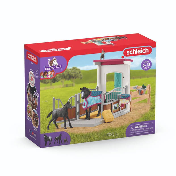 Schleich HORSE CLUB Paardenbox met merrie en veulen 42611