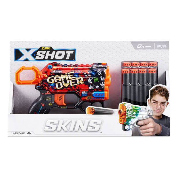 ZURU X-Shot Skins Menace met 8 Darts