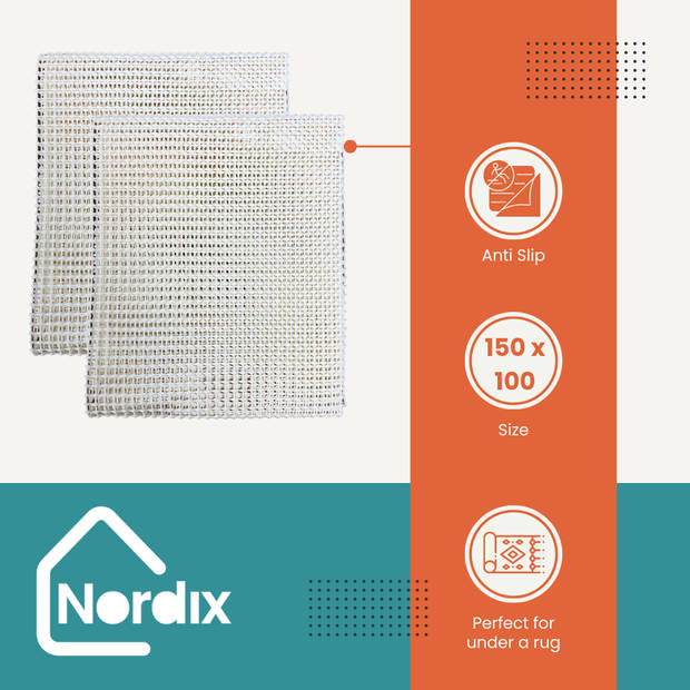 Nordix Antislipmat Vloerkleed 2 stuks 100 x 150 cm Badkamer Bad Ondertapijt