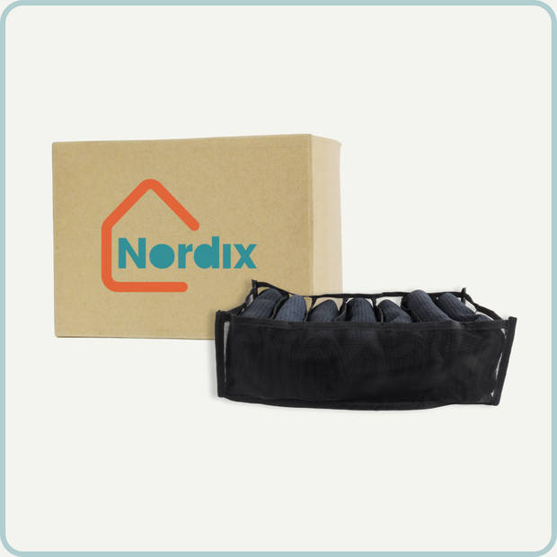 Nordix Kledingkast - Organizer - Opbergsysteem - Lade 7 - Vakken - Zwart - 4 stuks