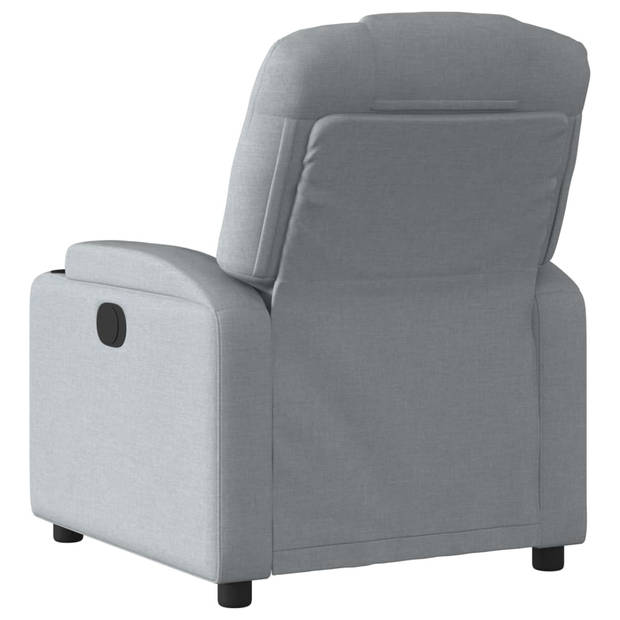 vidaXL Fauteuil verstelbaar stof lichtgrijs