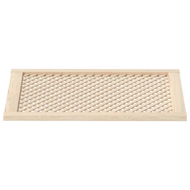 vidaXL Kastdeuren met latwerk 2 st 59,5x99 cm massief grenenhout