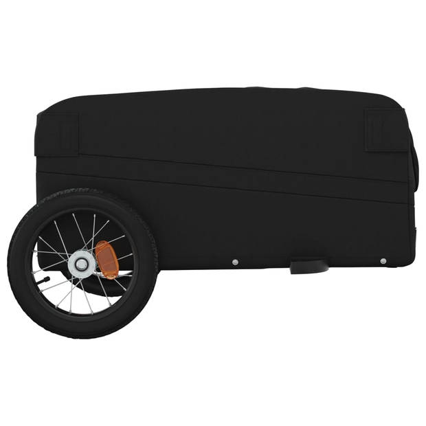 vidaXL Fietstrailer 30 kg ijzer zwart