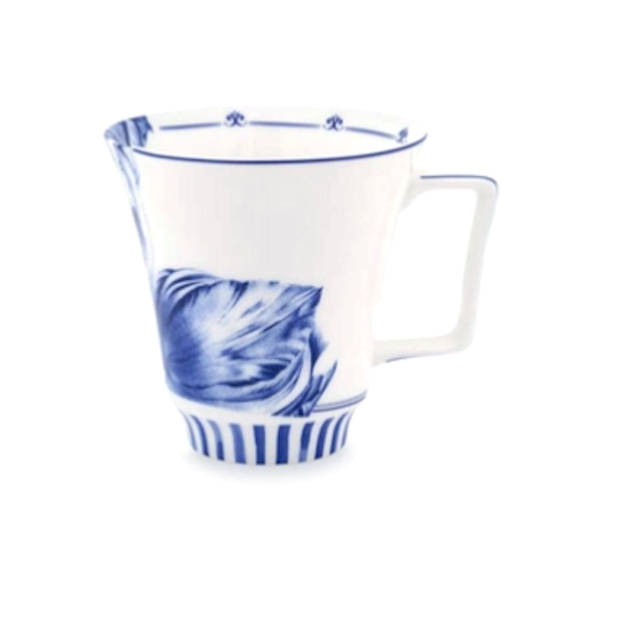 Heinen Delfts Blauw Sharing Moments - Mok - Tulip Stripes - Set van 2