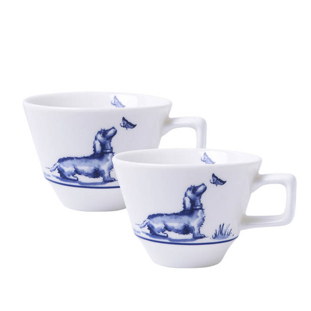 Heinen Delfts Blauw - Teckel Nhaan - Espressokopje - 2 stuks