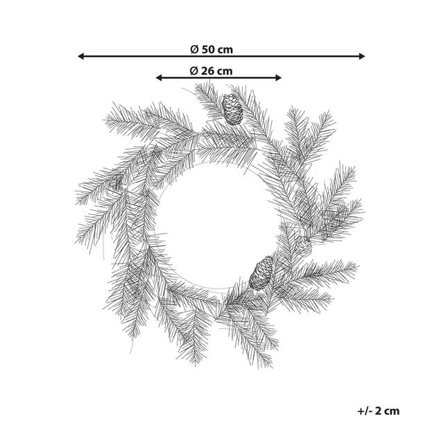 Beliani WHITEHORN - Krans-Groen-PVC