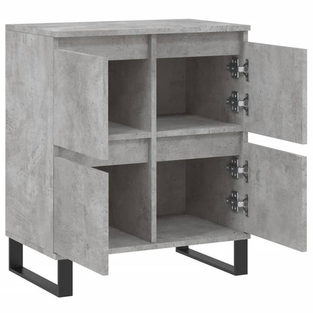 vidaXL Dressoir 60x35x70 cm bewerkt hout betongrijs