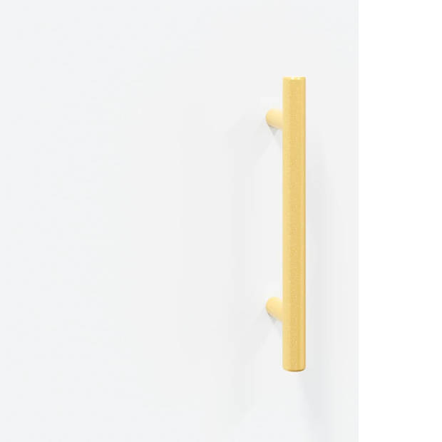 The Living Store Dressoir Modern - Wit - 100 x 36 x 60 cm - Duurzaam bewerkt hout en metaal