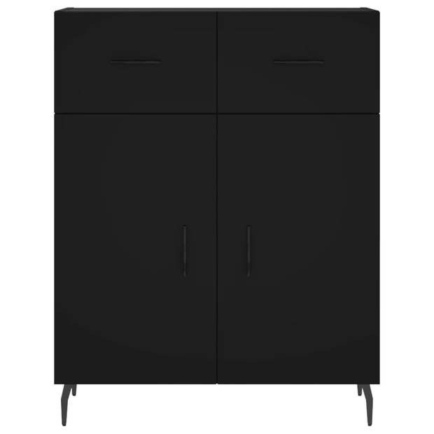 The Living Store Dressoir - Modern - Meubel - 69.5 x 34 x 90 cm - Zwart