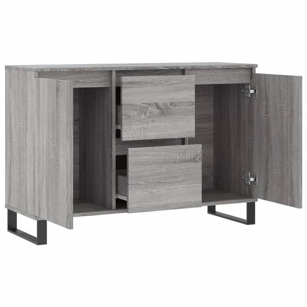 vidaXL Dressoir 104x35x70 cm bewerkt hout grijs sonoma eikenkleurig