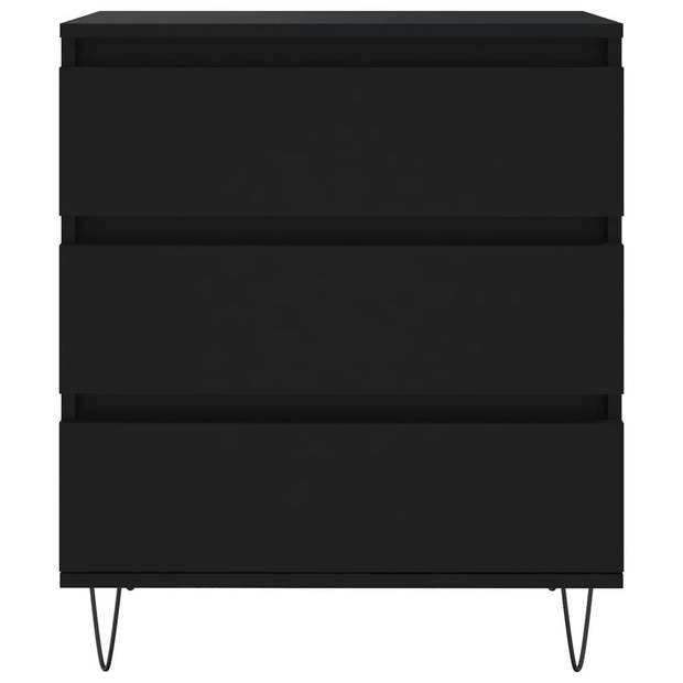 The Living Store Dressoir - Opslagkast - 60 x 35 x 70 cm - Zwart