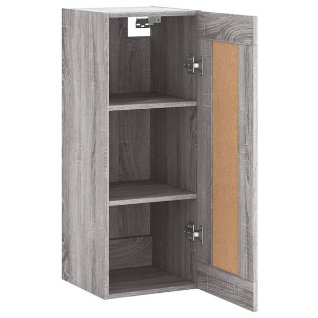 vidaXL Wandkast 34,5x34x90 cm bewerkt hout grijs sonoma eikenkleurig