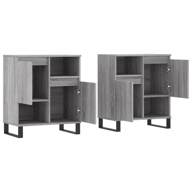 The Living Store Dressoir - Classic s - Meubelen - 120 x 35 x 70 cm - Grijs sonoma eiken