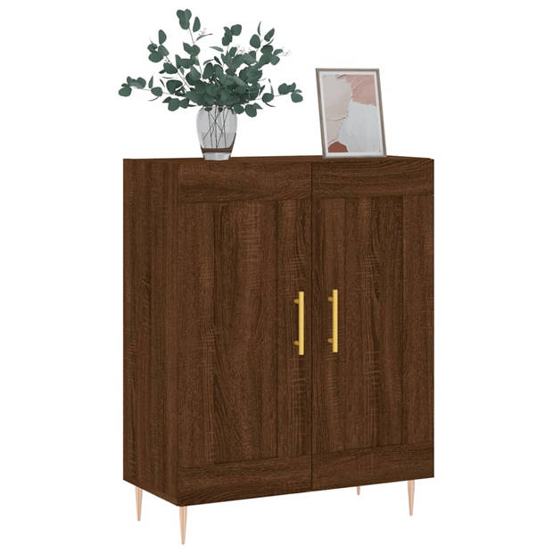 The Living Store Dressoir - naam - Houten meubel - 69.5 x 34 x 90 cm - Bruineiken