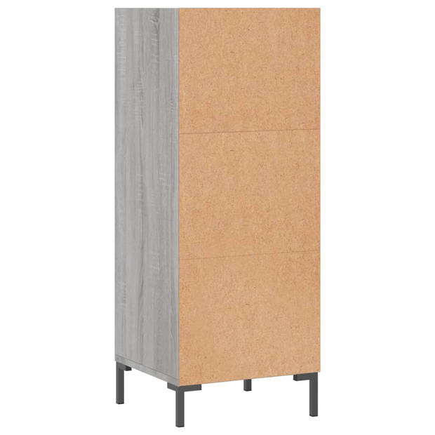 The Living Store Dressoir Modern Grijs Sonoma Eiken - 34.5 x 32.5 x 90 cm - Duurzaam materiaal