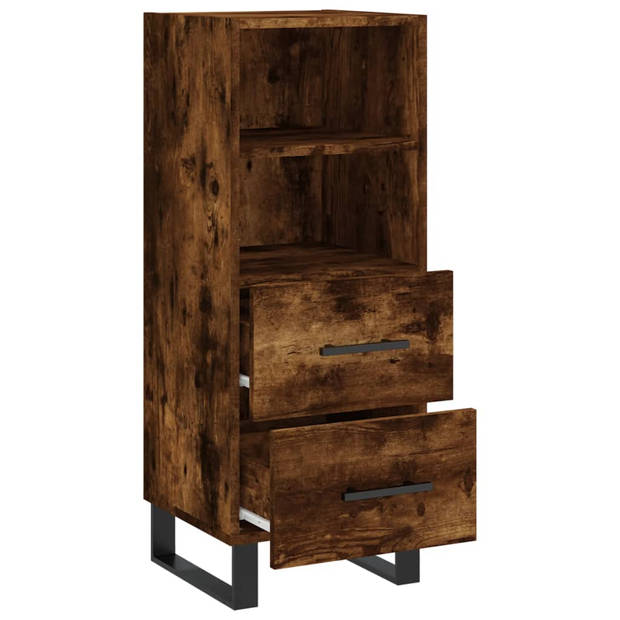 The Living Store Dressoir - 34.5 x 34 x 90 cm - Gerookt eiken