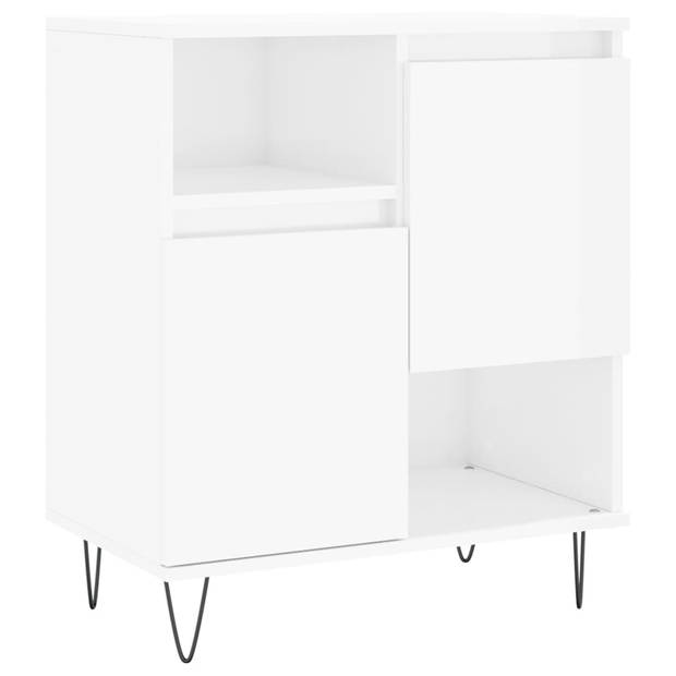 The Living Store Dressoir - Opbergkast - 60x35x70 cm - Hoogglans wit