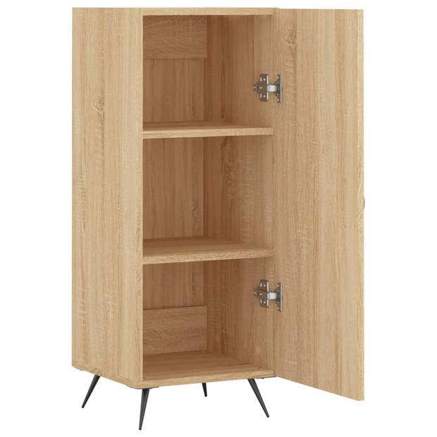 The Living Store-Dressoir-34-5x34x90-cm-bewerkt-hout-sonoma-eiken - Keukenkast