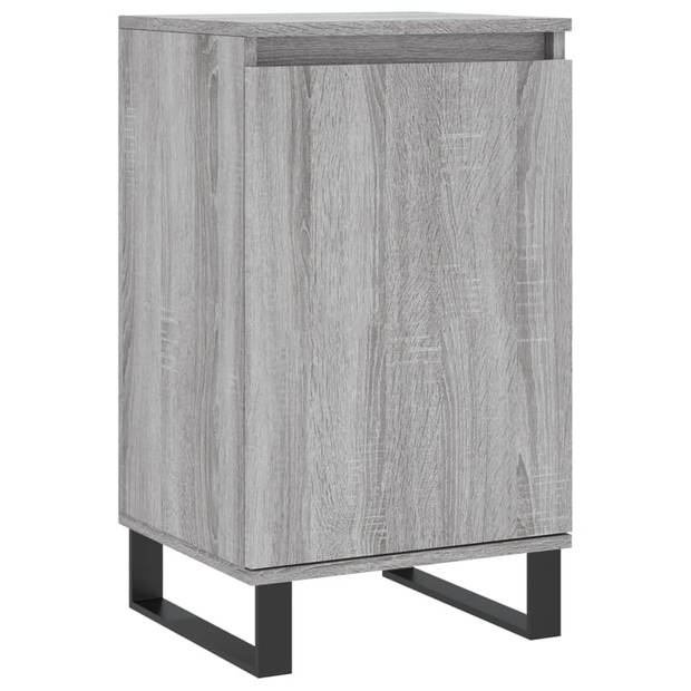 The Living Store Dressoir - Grey Sonoma Oak - 40 x 35 x 70 cm - Durable Wood - Metal