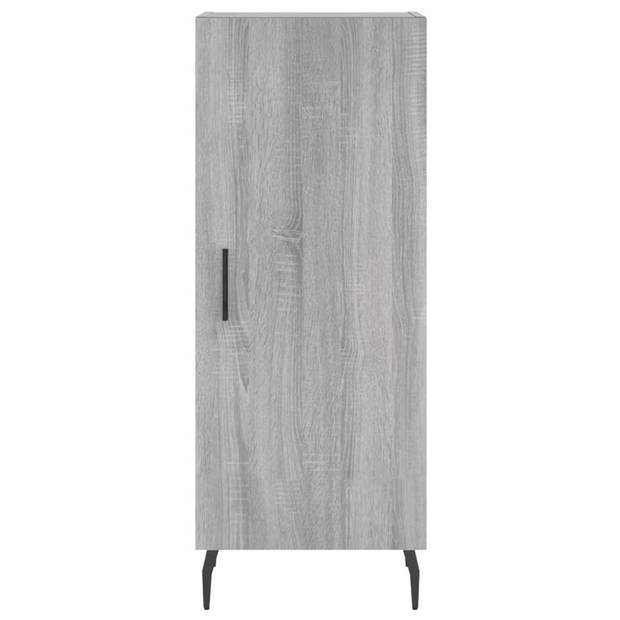 The Living Store Dressoir - Modern - Bijzetkast - 34.5 x 34 x 90 cm - Grijs Sonoma Eiken - Hoge kwaliteit