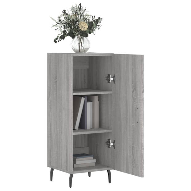 The Living Store Dressoir - Modern - Bijzetkast - 34.5 x 34 x 90 cm - Grijs Sonoma Eiken - Hoge kwaliteit